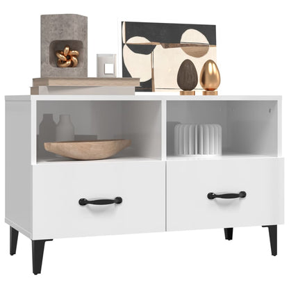 TV-Schrank Hochglanz-Weiß 80x36x50 cm Holzwerkstoff - Pazzar.ch