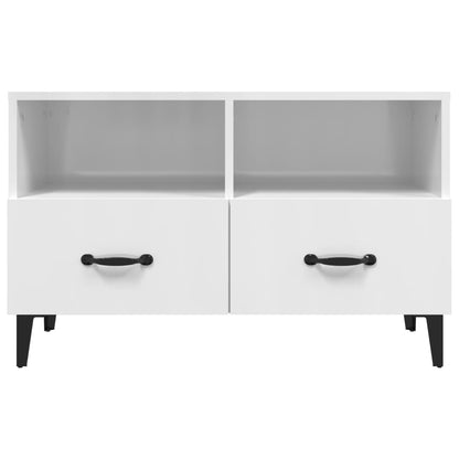 TV-Schrank Hochglanz-Weiß 80x36x50 cm Holzwerkstoff - Pazzar.ch