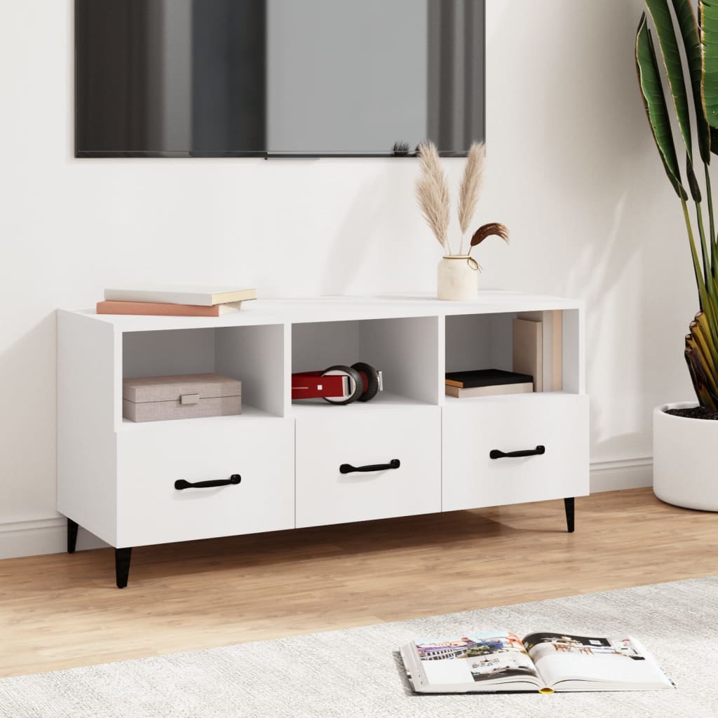TV-Schrank Weiß 102x35x50 cm Holzwerkstoff - Pazzar.ch