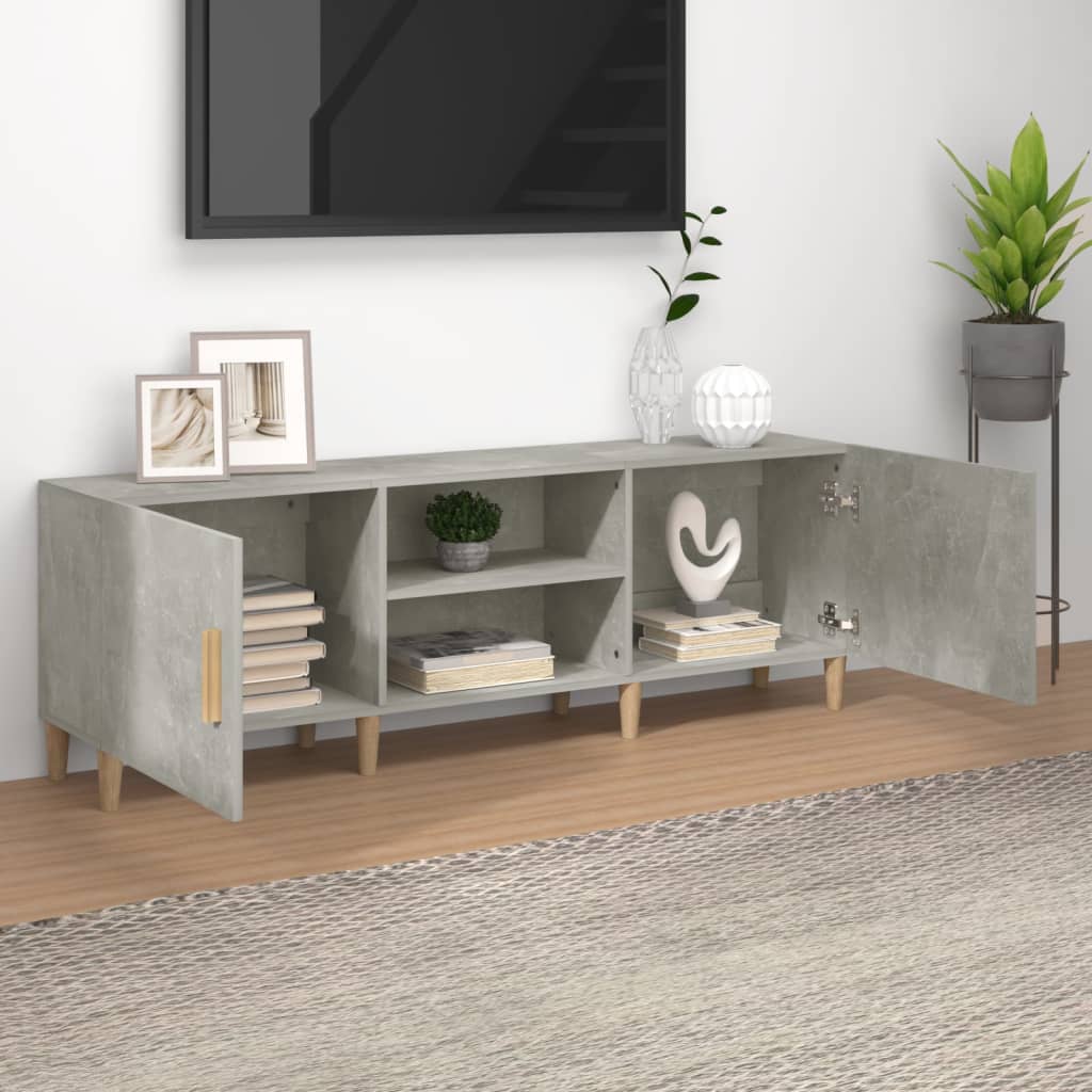 TV-Schrank Betongrau 150x30x50 cm Holzwerkstoff - Pazzar.ch