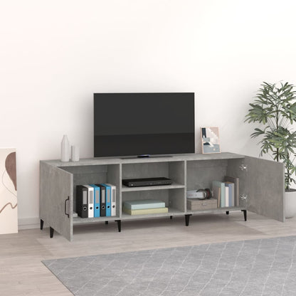 TV-Schrank Betongrau 150x30x50 cm Holzwerkstoff - Pazzar.ch
