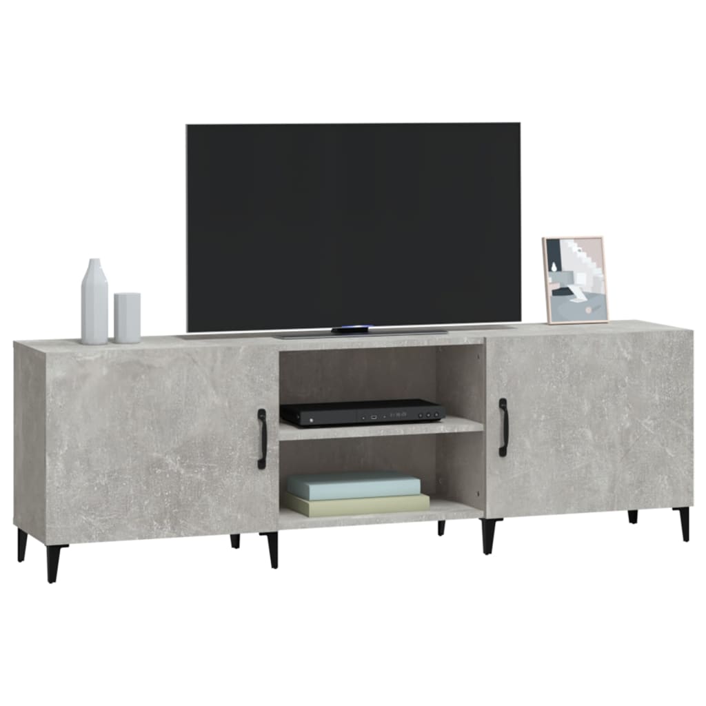 TV-Schrank Betongrau 150x30x50 cm Holzwerkstoff - Pazzar.ch