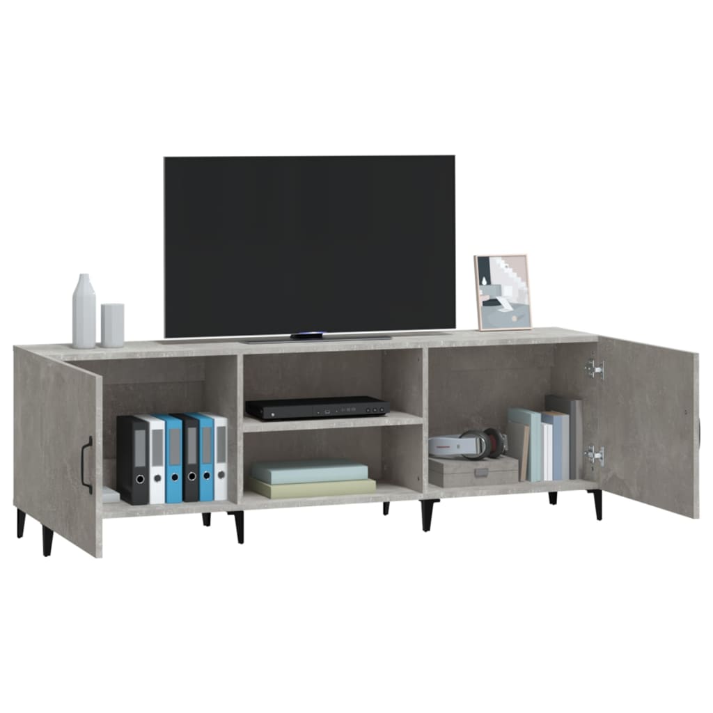 TV-Schrank Betongrau 150x30x50 cm Holzwerkstoff - Pazzar.ch