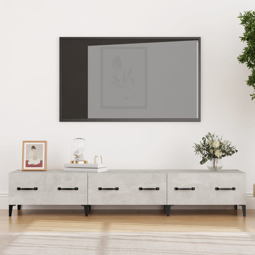 TV-Schrank Betongrau 150x34,5x30 cm Holzwerkstoff - Pazzar.ch