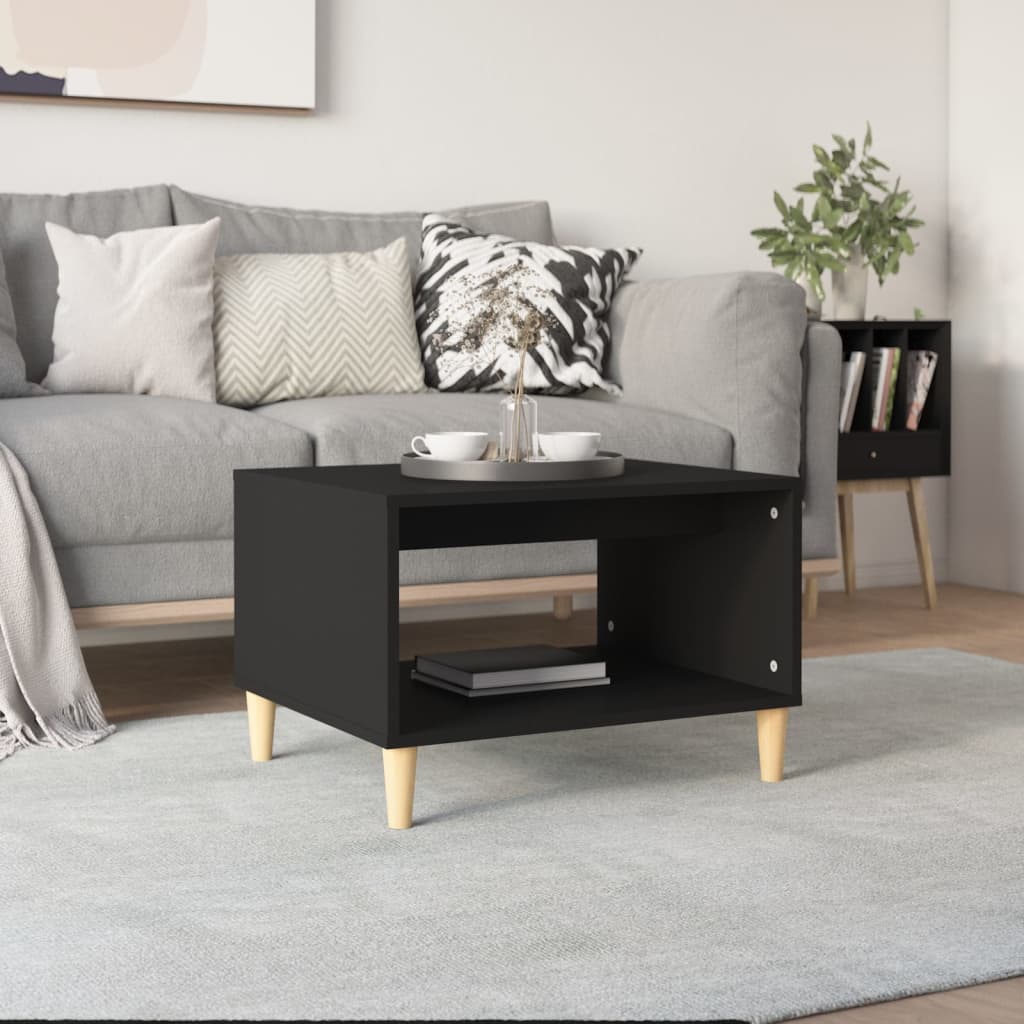 Couchtisch Schwarz 60x50x40 cm Holzwerkstoff - Pazzar.ch