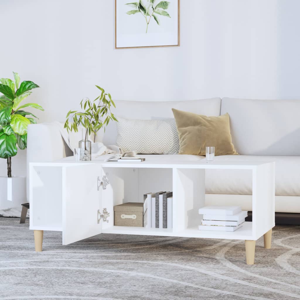 Couchtisch Weiß 102x50x40 cm Holzwerkstoff - Pazzar.ch