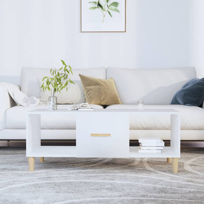 Couchtisch Weiß 102x50x40 cm Holzwerkstoff - Pazzar.ch