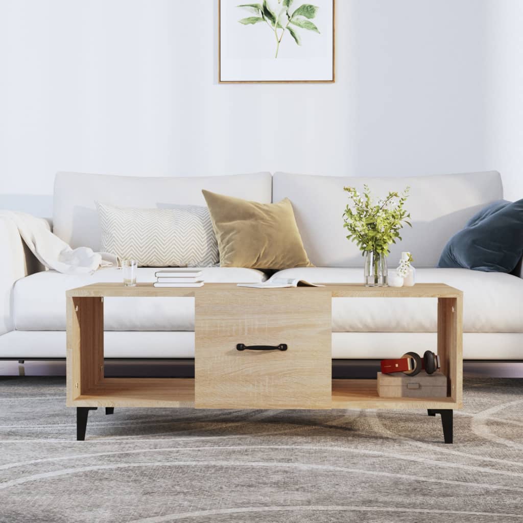 Couchtisch Sonoma-Eiche 102x50x40 cm Holzwerkstoff - Pazzar.ch