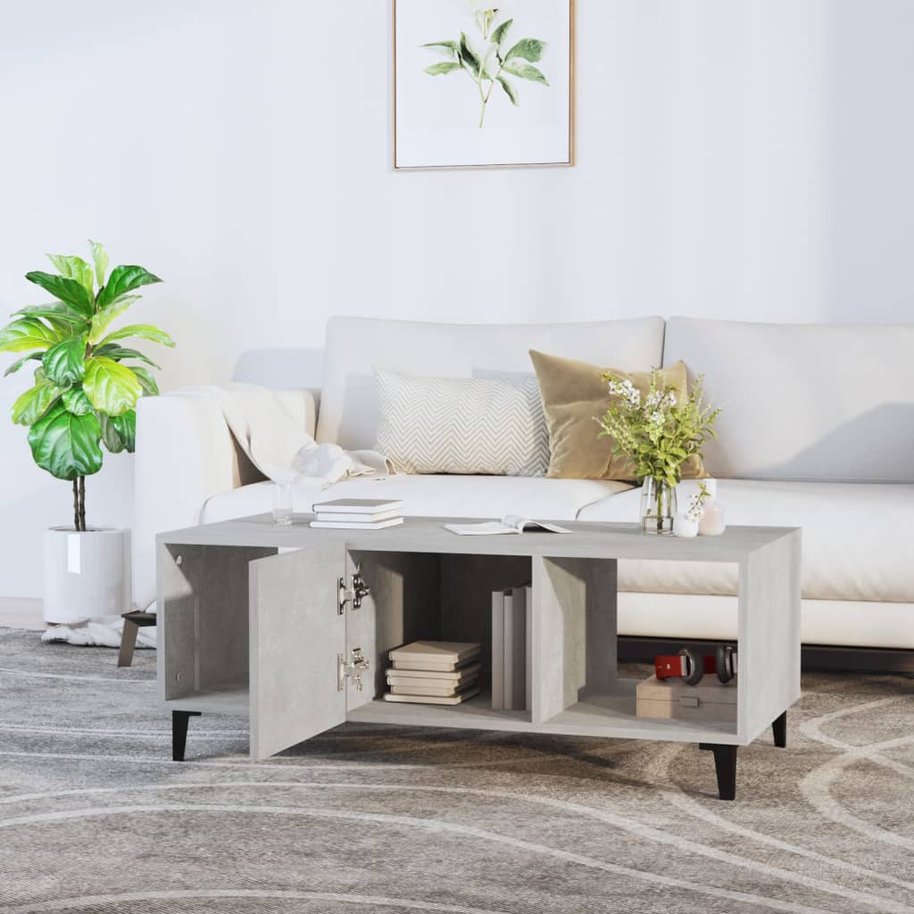 Couchtisch Betongrau 102x50x40 cm Holzwerkstoff - Pazzar.ch