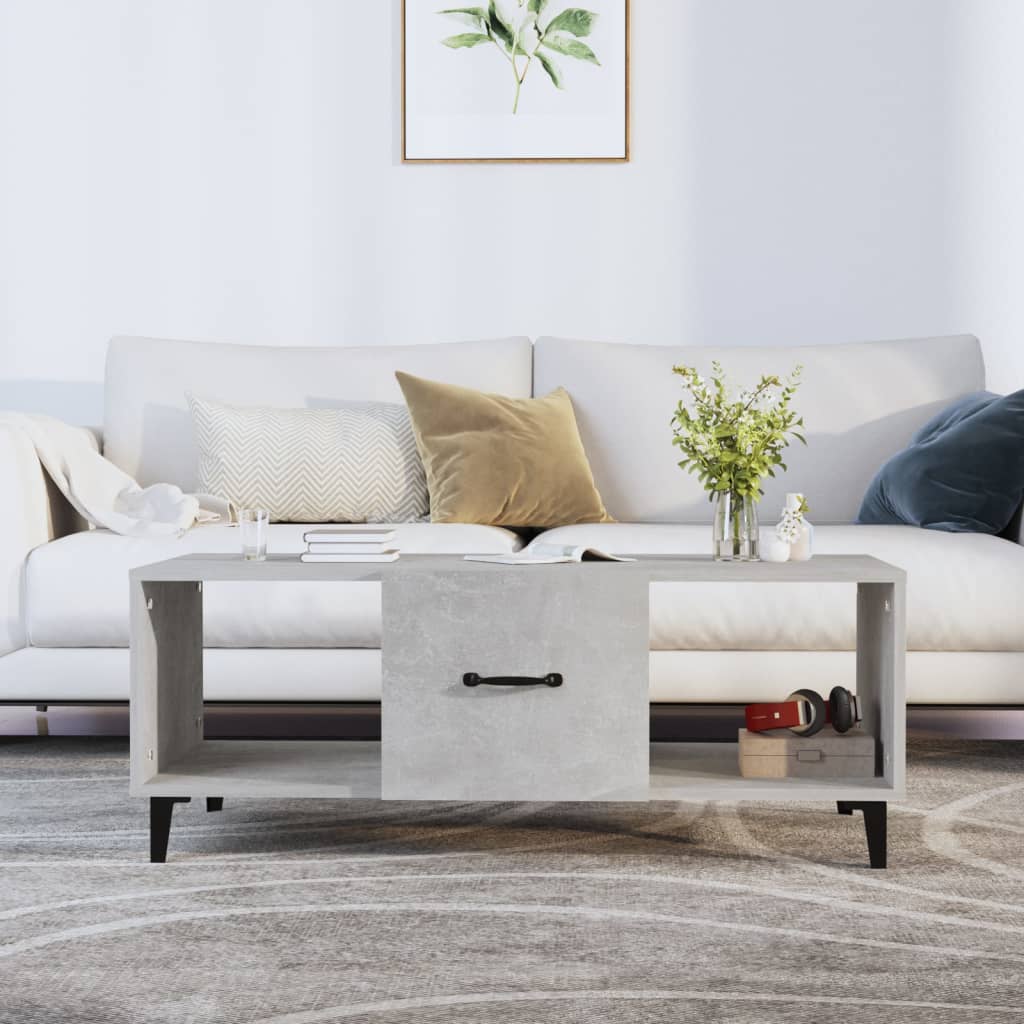 Couchtisch Betongrau 102x50x40 cm Holzwerkstoff - Pazzar.ch
