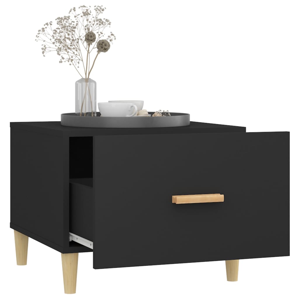 Couchtische 2 Stk. Schwarz 50x50x40 cm Holzwerkstoff - Pazzar.ch