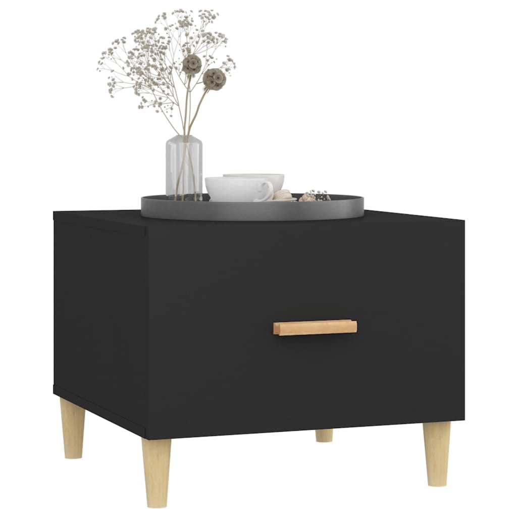Couchtische 2 Stk. Schwarz 50x50x40 cm Holzwerkstoff - Pazzar.ch