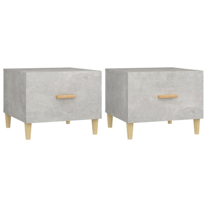 Couchtische 2 Stk. Betongrau 50x50x40 cm Holzwerkstoff - Pazzar.ch