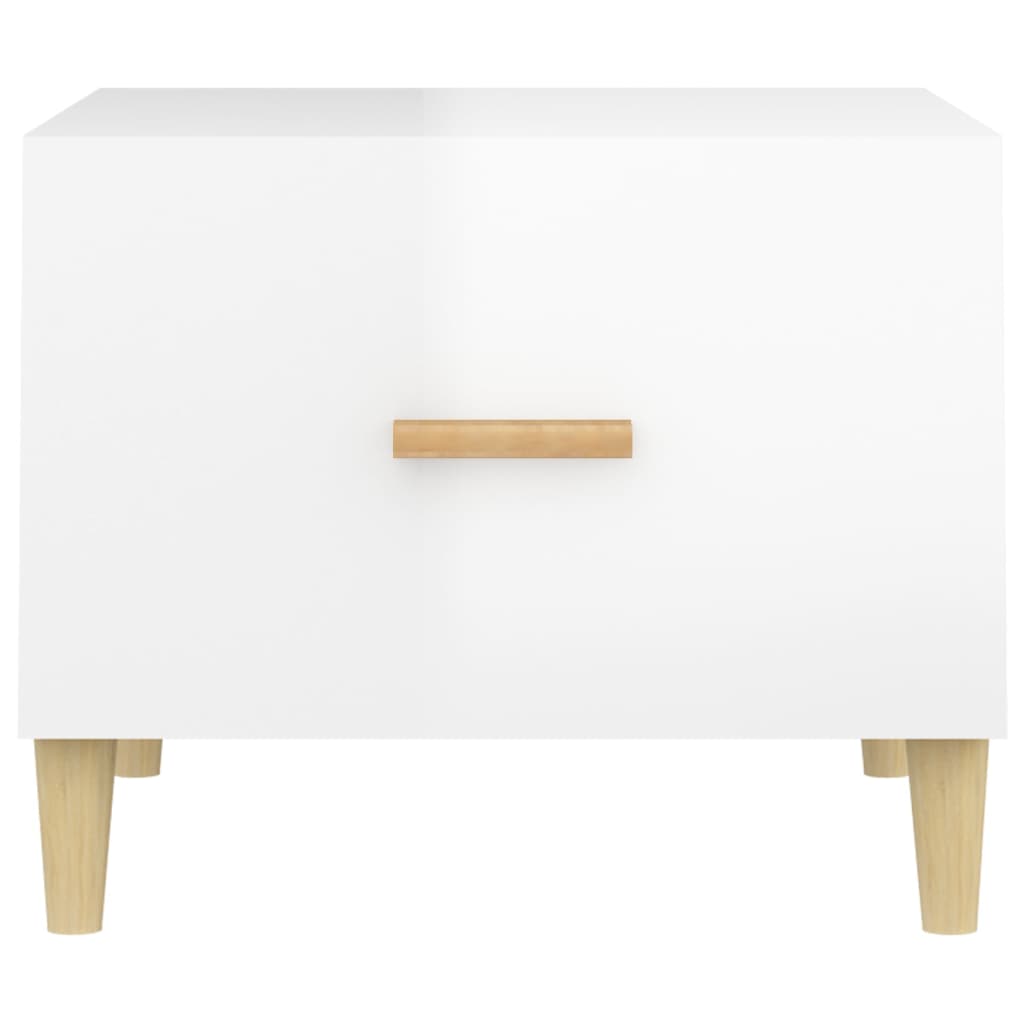 Couchtische 2 Stk. Hochglanz-Weiß 50x50x40 cm Holzwerkstoff - Pazzar.ch