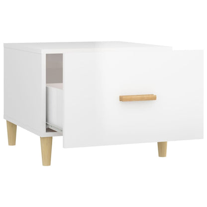 Couchtische 2 Stk. Hochglanz-Weiß 50x50x40 cm Holzwerkstoff - Pazzar.ch