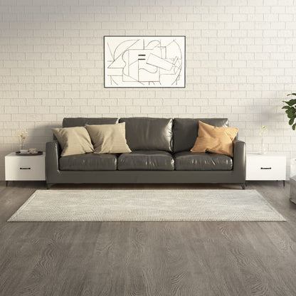 Couchtische mit Metallbeinen 2 Stk. Weiß 50x50x40 cm - Pazzar.ch