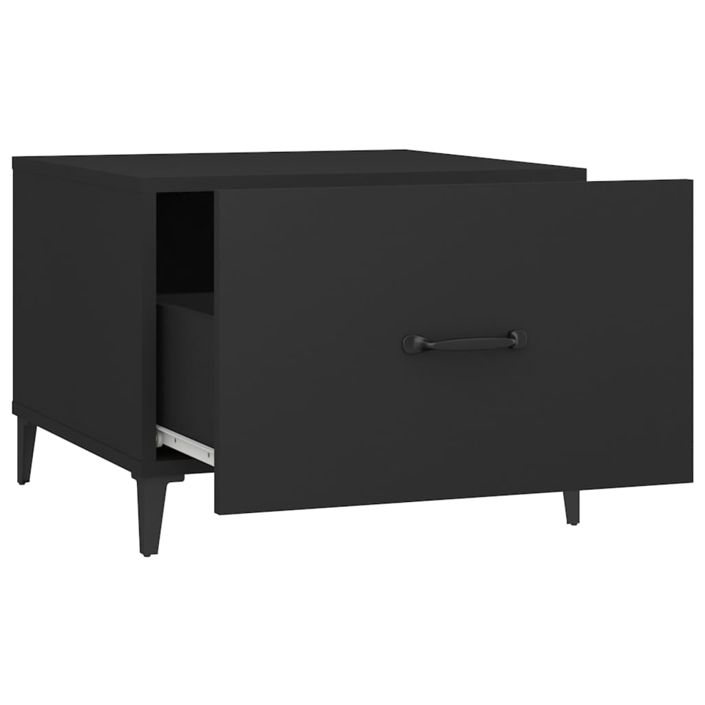 Couchtische mit Metallbeinen 2 Stk. Schwarz 50x50x40 cm - Pazzar.ch
