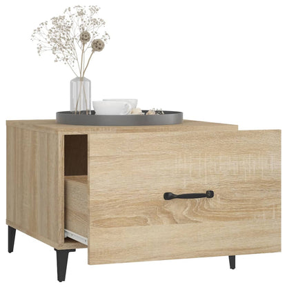 Couchtisch mit Metallbeinen Sonoma-Eiche 50x50x40 cm - Pazzar.ch