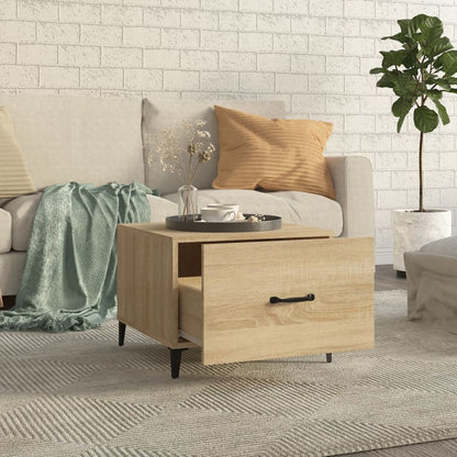 Couchtische mit Metallbeinen 2 Stk. Sonoma-Eiche 50x50x40 cm - Pazzar.ch