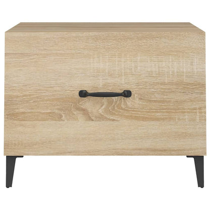 Couchtische mit Metallbeinen 2 Stk. Sonoma-Eiche 50x50x40 cm - Pazzar.ch