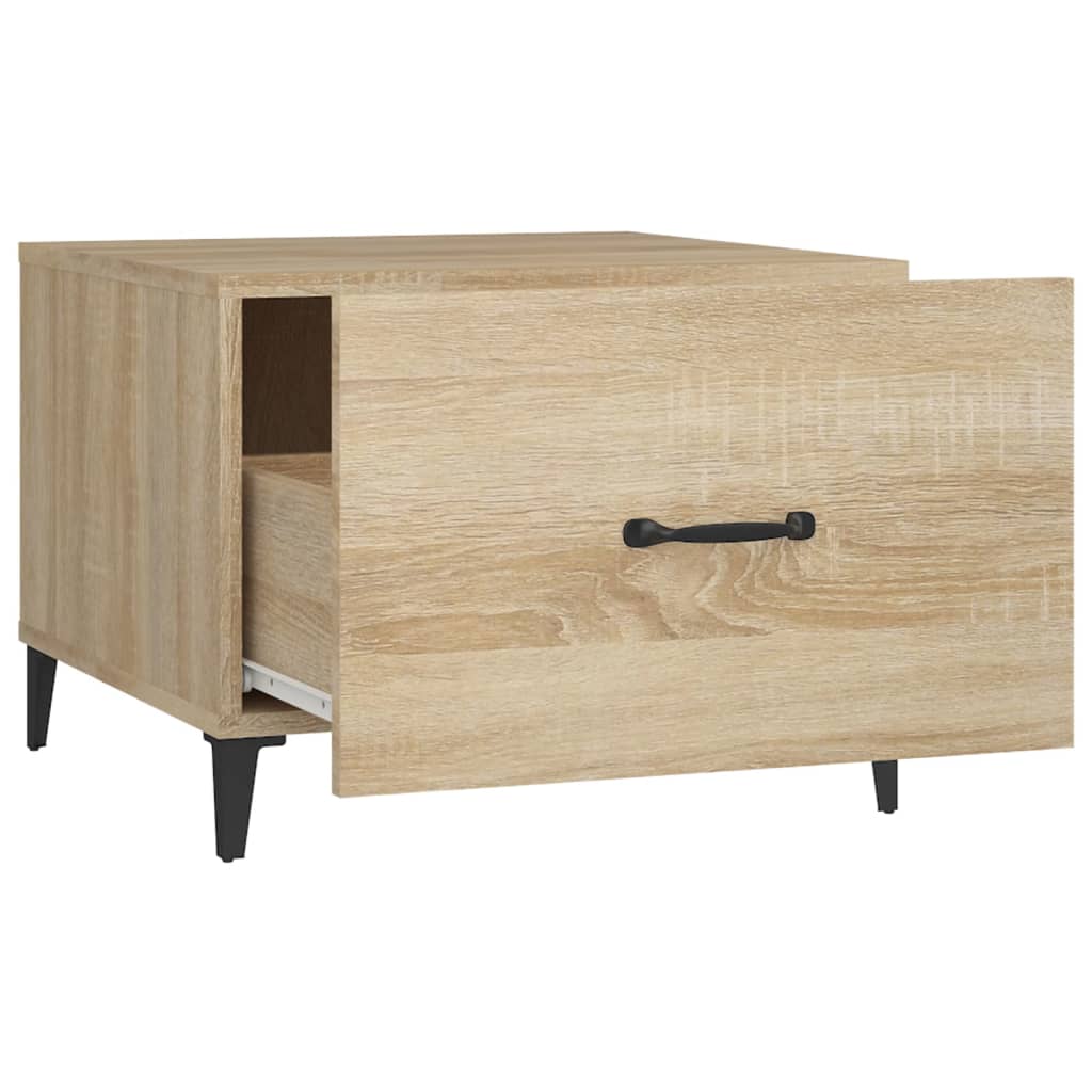 Couchtische mit Metallbeinen 2 Stk. Sonoma-Eiche 50x50x40 cm - Pazzar.ch