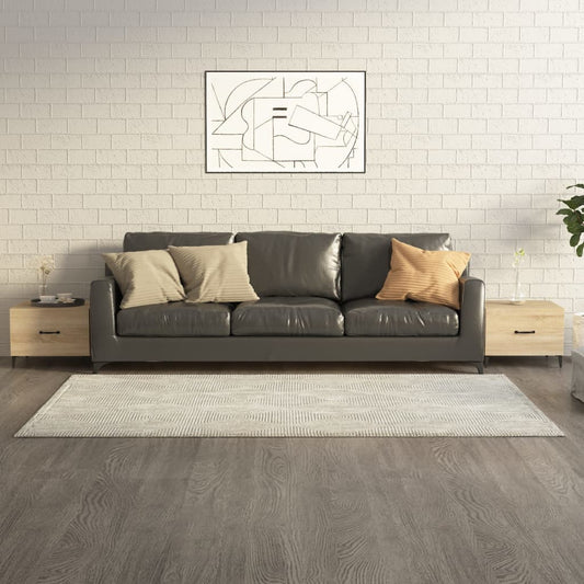 Couchtische mit Metallbeinen 2 Stk. Sonoma-Eiche 50x50x40 cm - Pazzar.ch
