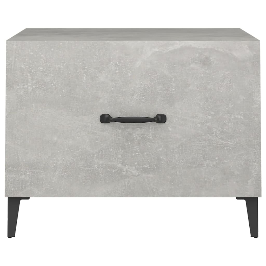 Couchtisch mit Metallbeinen Betongrau 50x50x40 cm - Pazzar.ch