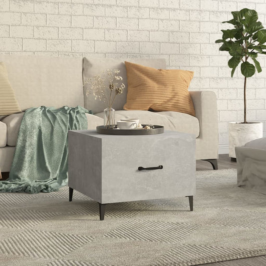 Couchtisch mit Metallbeinen Betongrau 50x50x40 cm - Pazzar.ch