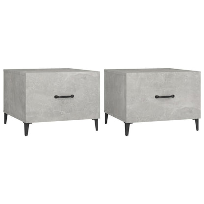 Couchtische mit Metallbeinen 2 Stk. Betongrau 50x50x40 cm - Pazzar.ch