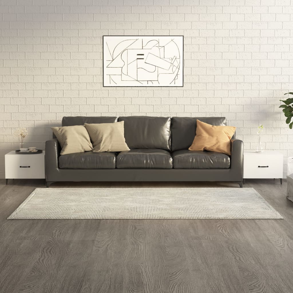 Couchtische mit Metallbeinen 2 Stk. Hochglanz-Weiß 50x50x40 cm - Pazzar.ch