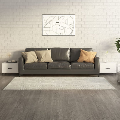 Couchtische mit Metallbeinen 2 Stk. Hochglanz-Weiß 50x50x40 cm - Pazzar.ch