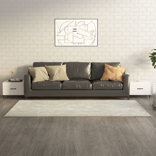 Couchtische mit Metallbeinen 2 Stk. Hochglanz-Weiß 50x50x40 cm - Pazzar.ch