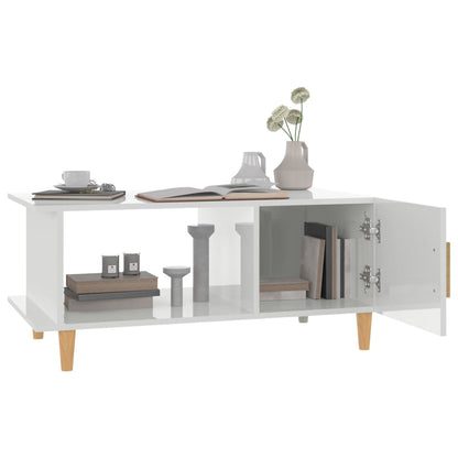 Couchtisch Hochglanz-Weiß 90x50x40 cm Holzwerkstoff - Pazzar.ch