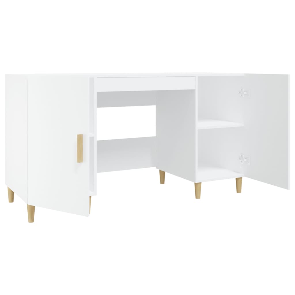 Schreibtisch Weiß 140x50x75 cm Holzwerkstoff - Pazzar.ch