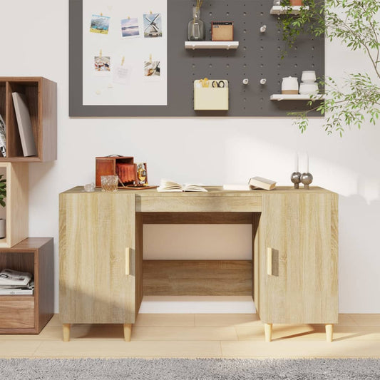 Schreibtisch Sonoma-Eiche 140x50x75 cm Holzwerkstoff - Pazzar.ch
