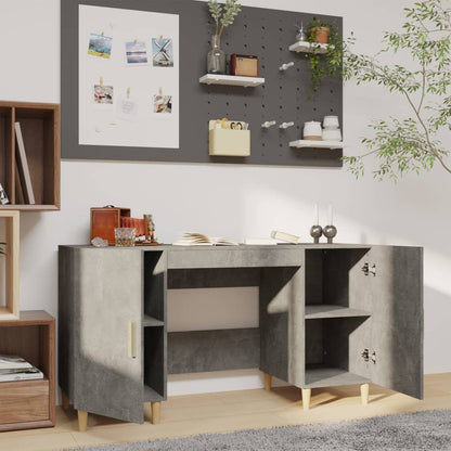 Schreibtisch Betongrau 140x50x75 cm Holzwerkstoff - Pazzar.ch