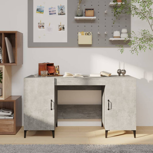 Schreibtisch Betongrau 140x50x75 cm Holzwerkstoff - Pazzar.ch