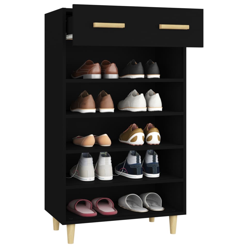 Schuhschrank Schwarz 60x35x105 cm Holzwerkstoff - Pazzar.ch