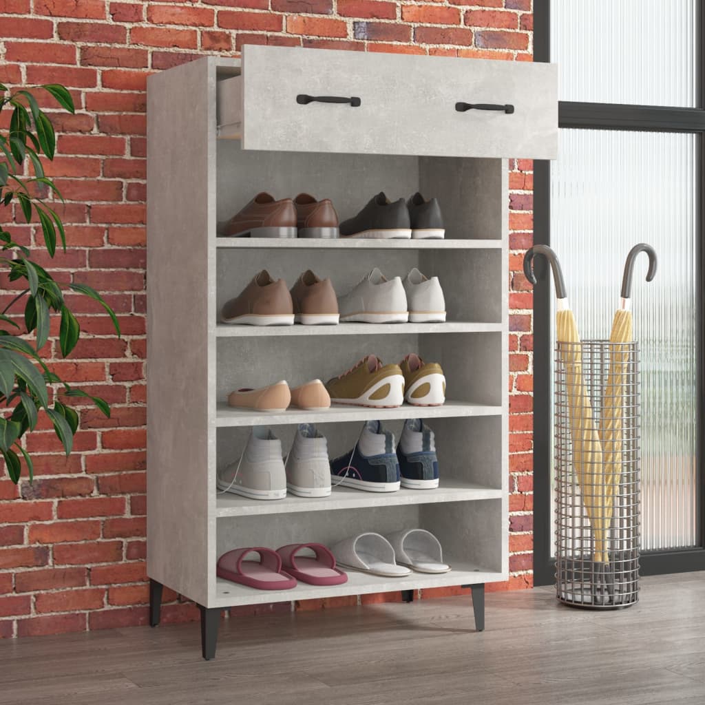 Schuhschrank Betongrau 60x35x105 cm Holzwerkstoff - Pazzar.ch
