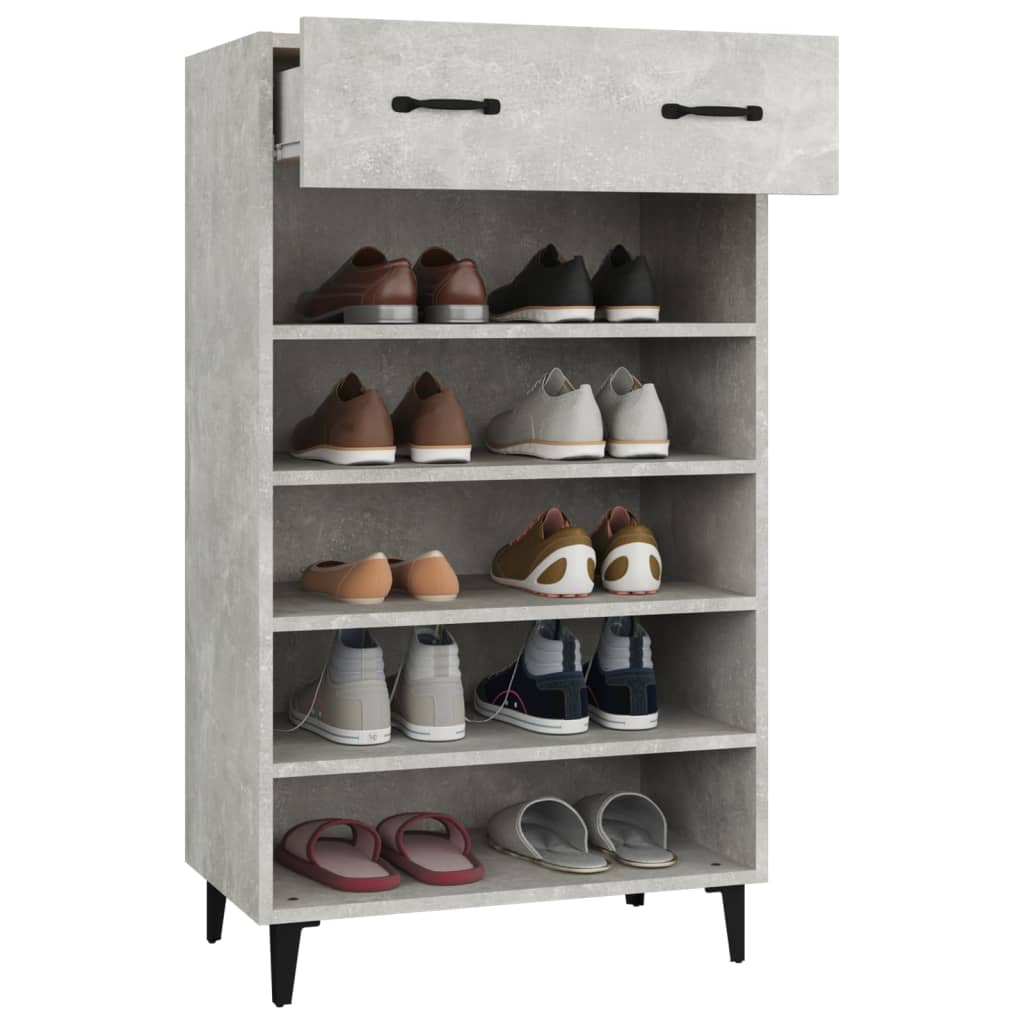 Schuhschrank Betongrau 60x35x105 cm Holzwerkstoff - Pazzar.ch