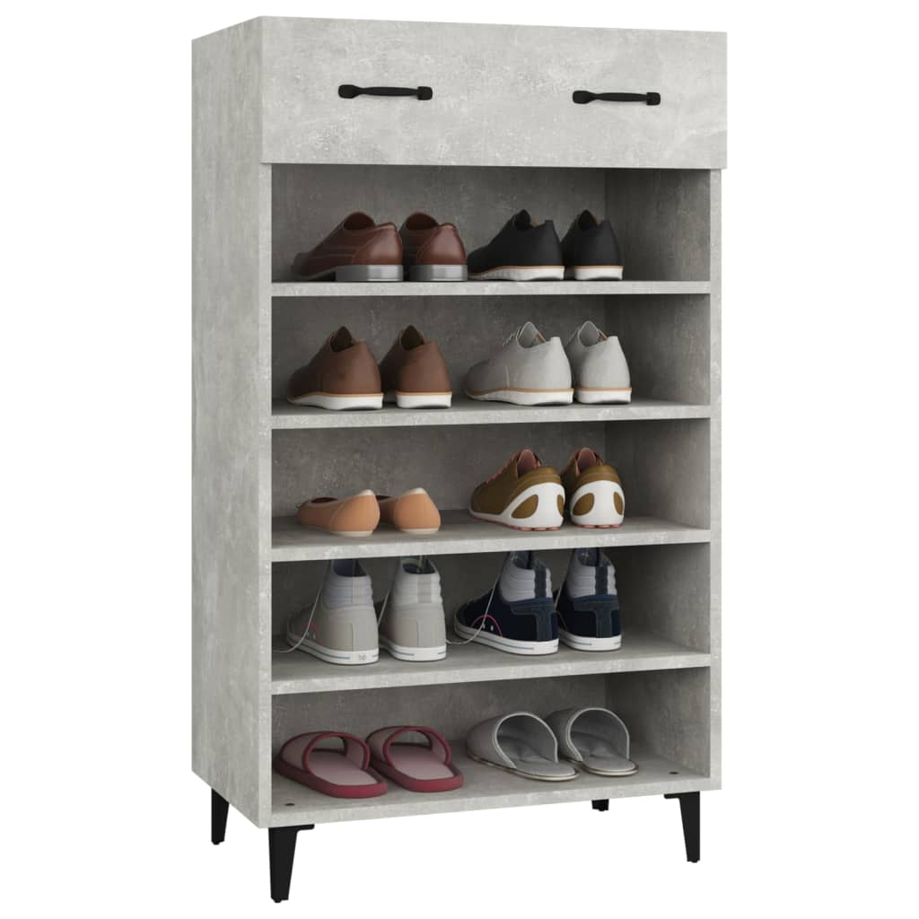 Schuhschrank Betongrau 60x35x105 cm Holzwerkstoff - Pazzar.ch