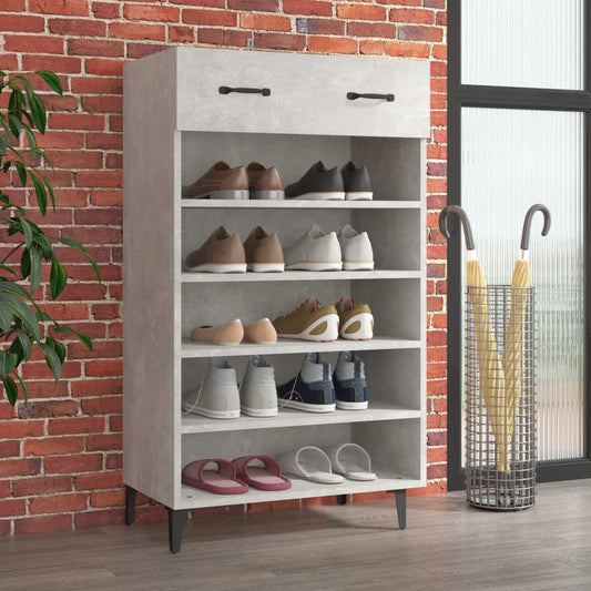 Schuhschrank Betongrau 60x35x105 cm Holzwerkstoff - Pazzar.ch