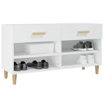 Schuhschrank Weiß 102x35x55 cm Holzwerkstoff - Pazzar.ch