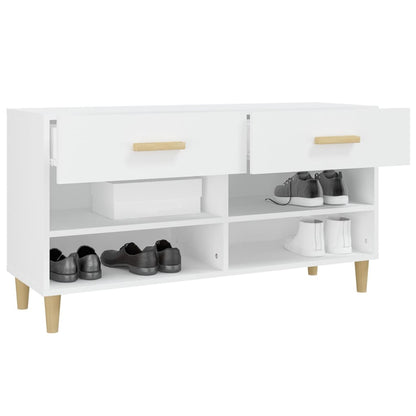 Schuhschrank Weiß 102x35x55 cm Holzwerkstoff - Pazzar.ch