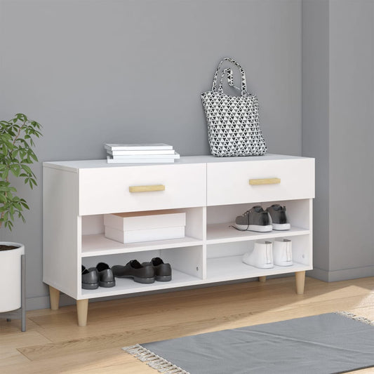 Schuhschrank Weiß 102x35x55 cm Holzwerkstoff - Pazzar.ch