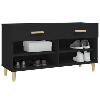 Schuhschrank Schwarz 102x35x55 cm Holzwerkstoff - Pazzar.ch