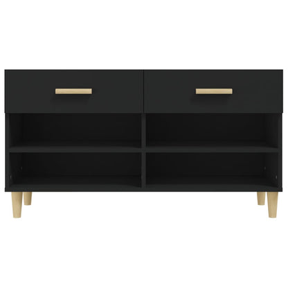 Schuhschrank Schwarz 102x35x55 cm Holzwerkstoff - Pazzar.ch
