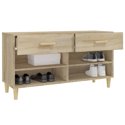 Schuhschrank Sonoma-Eiche 102x35x55 cm Holzwerkstoff - Pazzar.ch