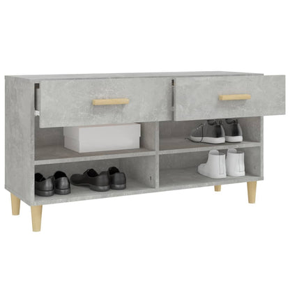 Schuhschrank Betongrau 102x35x55 cm Holzwerkstoff - Pazzar.ch