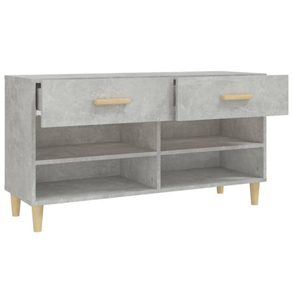 Schuhschrank Betongrau 102x35x55 cm Holzwerkstoff - Pazzar.ch